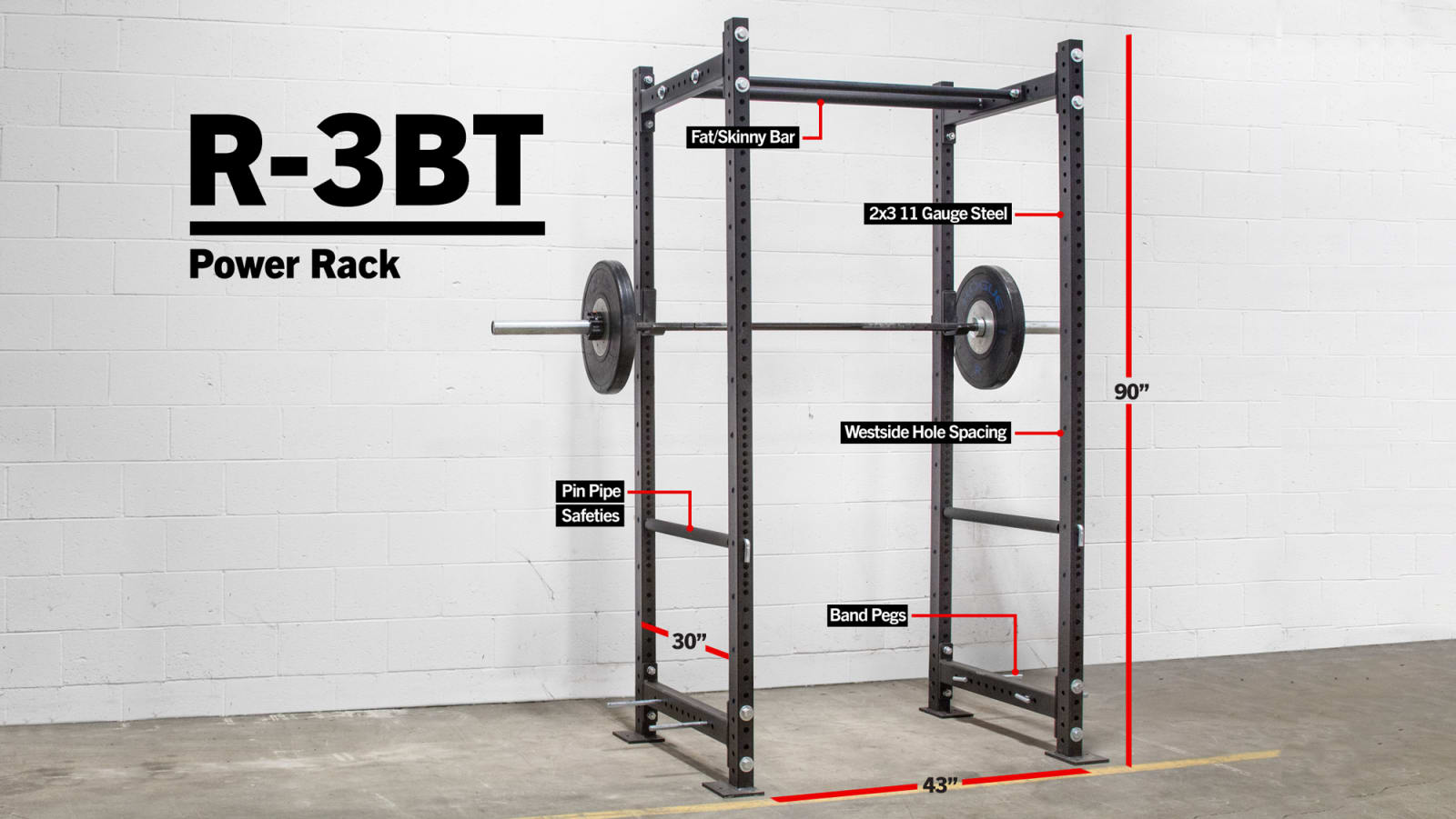 Rogue Bolt-Together R-3 Power Rack - CrossFit / Weight Training